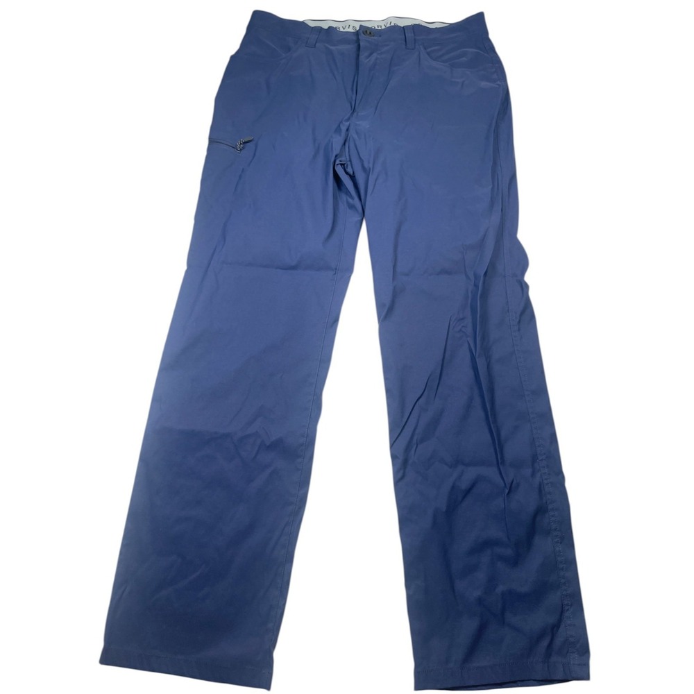 Orvis Pants Men's 36 x 34 Blue Nylon Stretch 5-Pockets Comfort Straight Leg